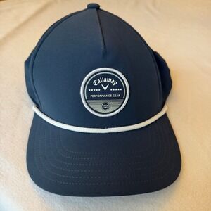 Callaway Golf Hat Navy Blue Bogey Free Rope Hat Adjustable Strap Midweight‎ NWT